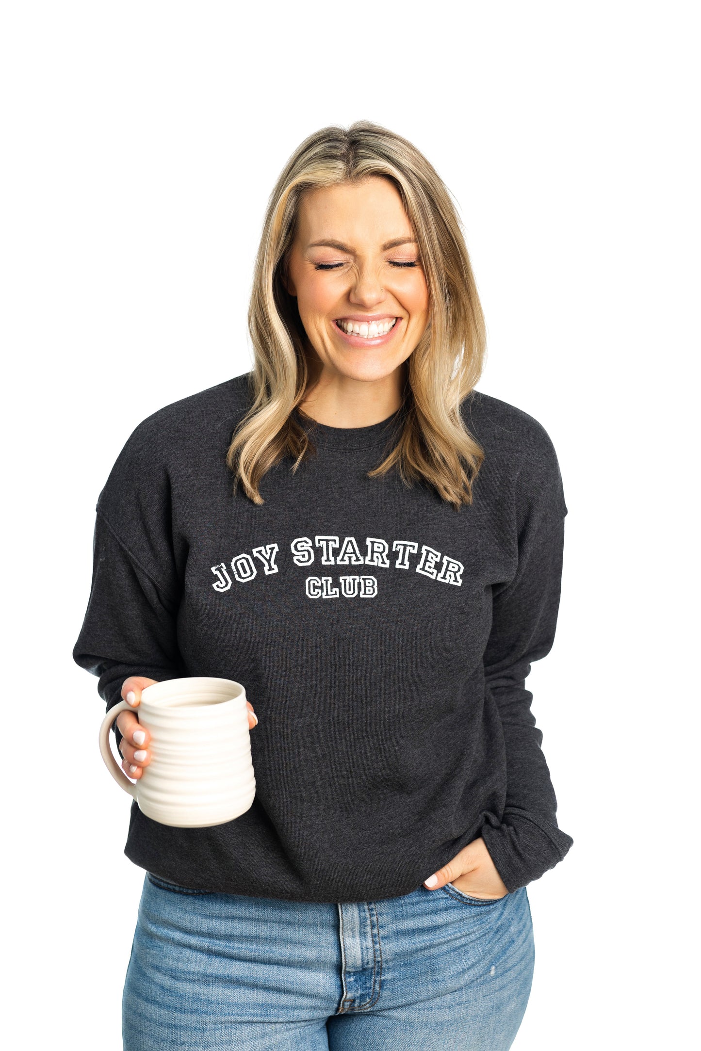 JOY STARTER|| COZY CREW ADULT CHARCOAL