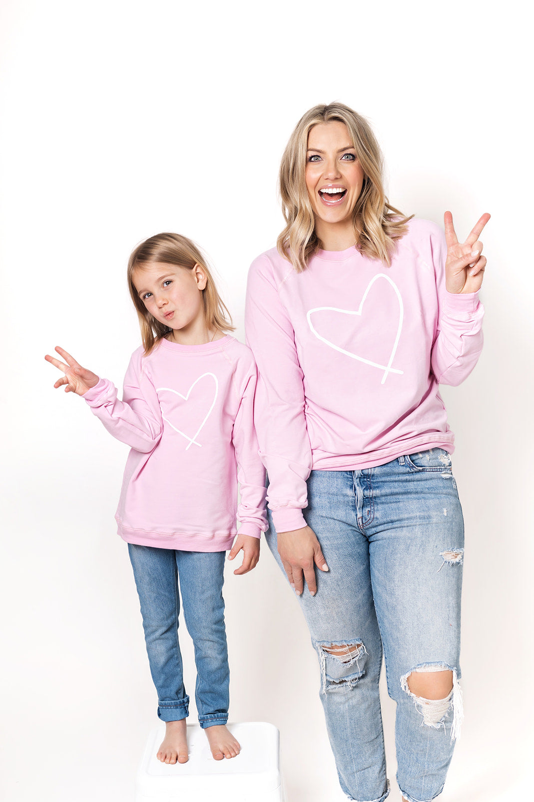HEART|| ADULT CREW PINK  **** PRE SALE ORDERS WILL SHIP LATE FALL 2023*****