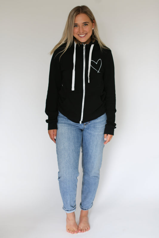 HEART || ADULT ZIP UP **** PRE SALE ORDERS WILL SHIP LATE FALL 2023*****